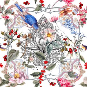 曼陀罗印花华亿平台图片