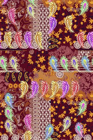 羽毛印花华亿平台图片