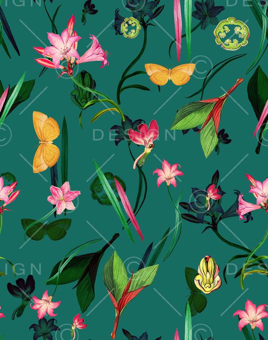 植物印花华亿平台图片