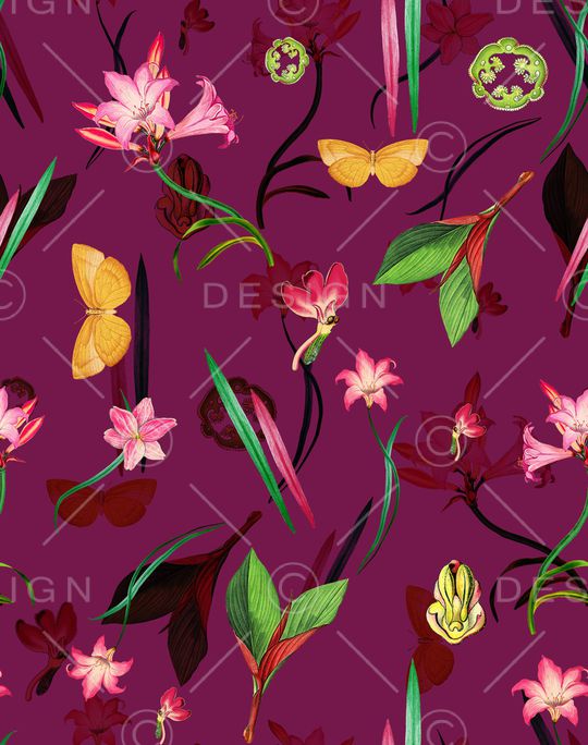 植物印花华亿平台图片