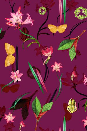 植物印花华亿平台图片