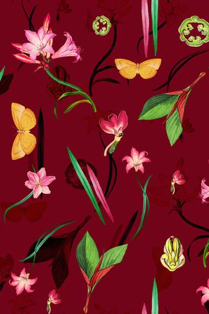 植物印花华亿平台图片