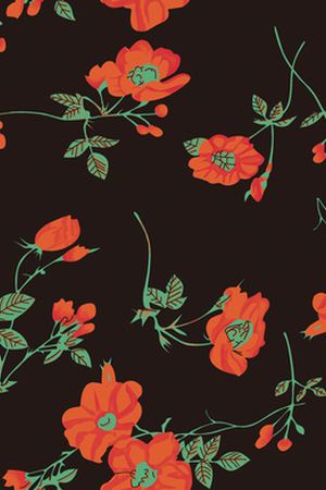 朦胧花卉印花华亿平台图片