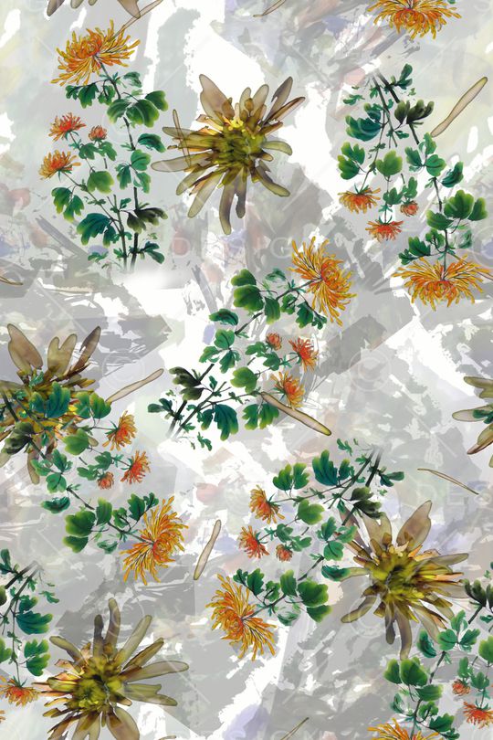 花卉印花华亿平台图片