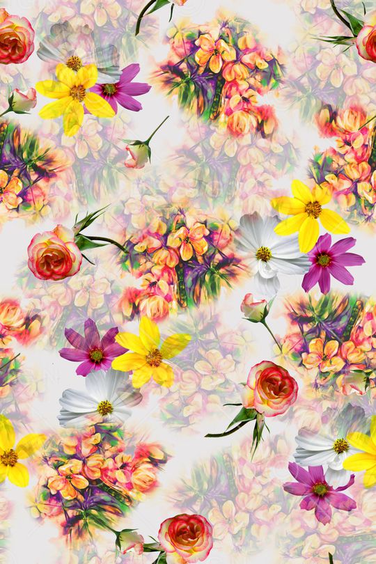 花卉印花华亿平台图片