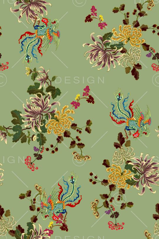 水彩花卉印花华亿平台图片