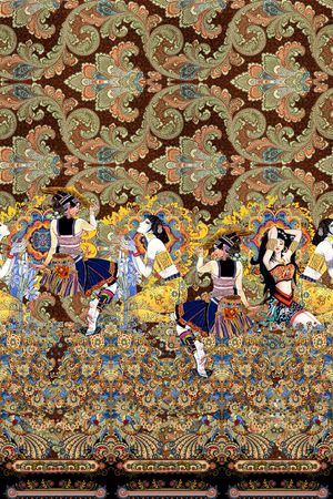 条纹印花华亿平台图片