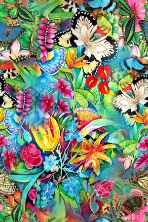 花卉印花华亿平台图片