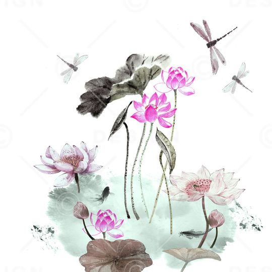 花卉印花华亿平台图片