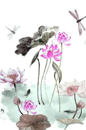 花卉印花华亿平台图片