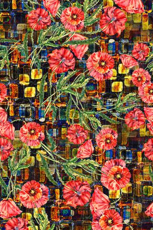 花卉印花华亿平台图片