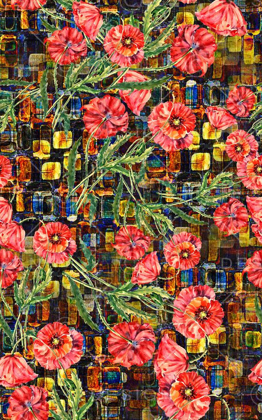 花卉印花华亿平台图片