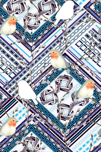 1049256-几何底纹花鸟-2