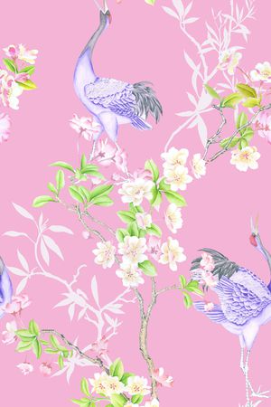 手绘花卉印花华亿平台图片