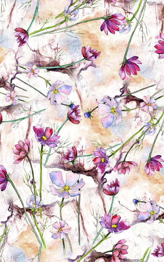 花卉印花华亿平台图片