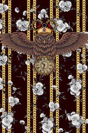 猫头鹰印花华亿平台图片