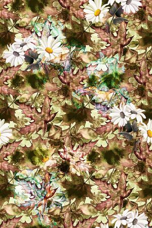 抽象花卉印花华亿平台图片