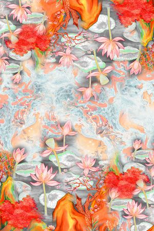 中国风印花华亿平台图片