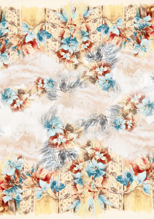 花卉印花华亿平台图片