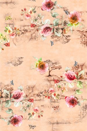 中国风印花华亿平台图片