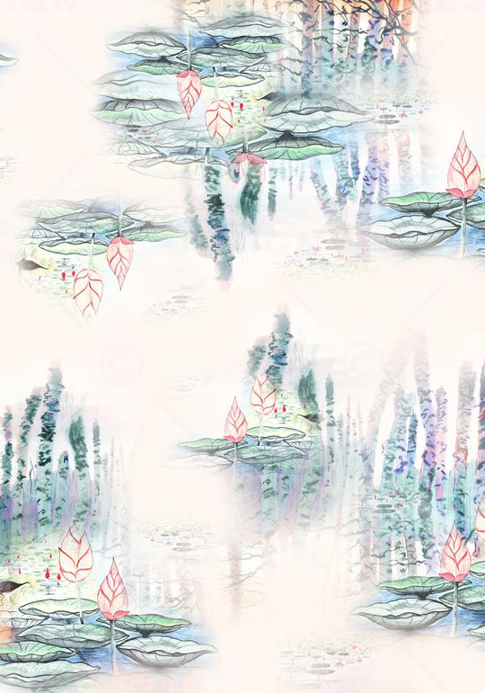 花卉印花华亿平台图片