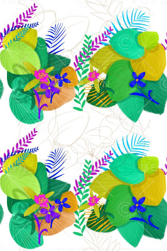 植物印花华亿平台图片