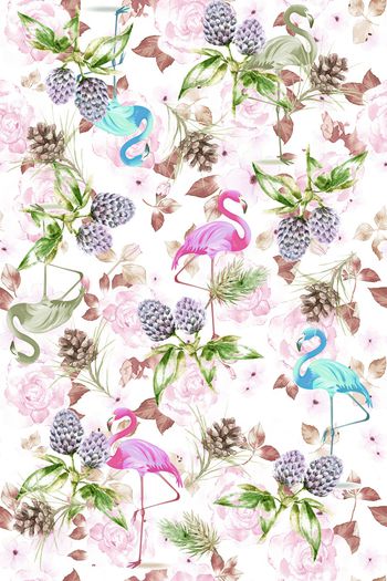 1049936-满地玫瑰桑果火烈鸟-2