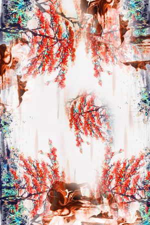 花卉印花华亿平台图片