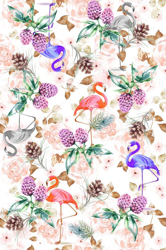 火烈鸟印花华亿平台图片