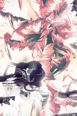 水彩花卉印花华亿平台图片