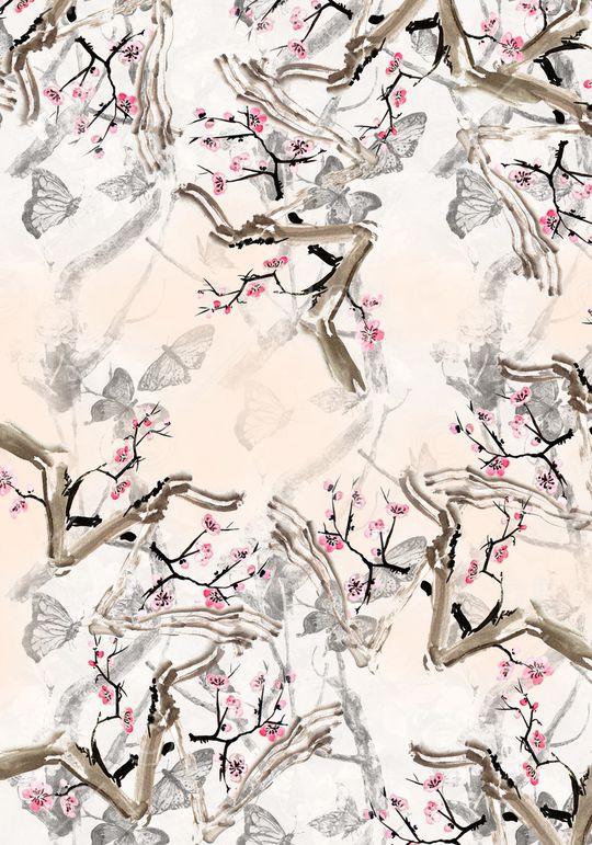 花卉印花华亿平台图片