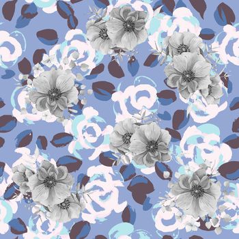 1050493-抽象花卉底纹水墨花朵