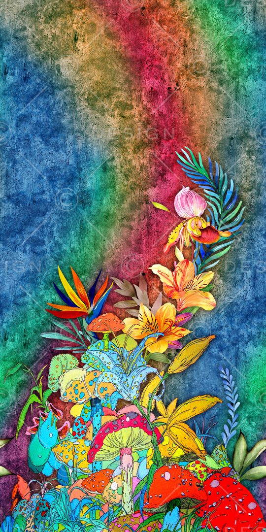 花卉印花华亿平台图片