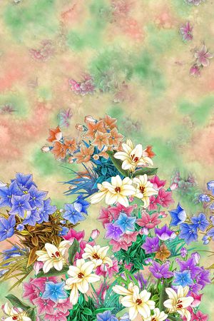 花卉印花华亿平台图片