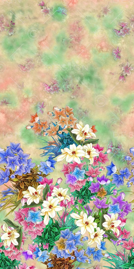 花卉印花华亿平台图片