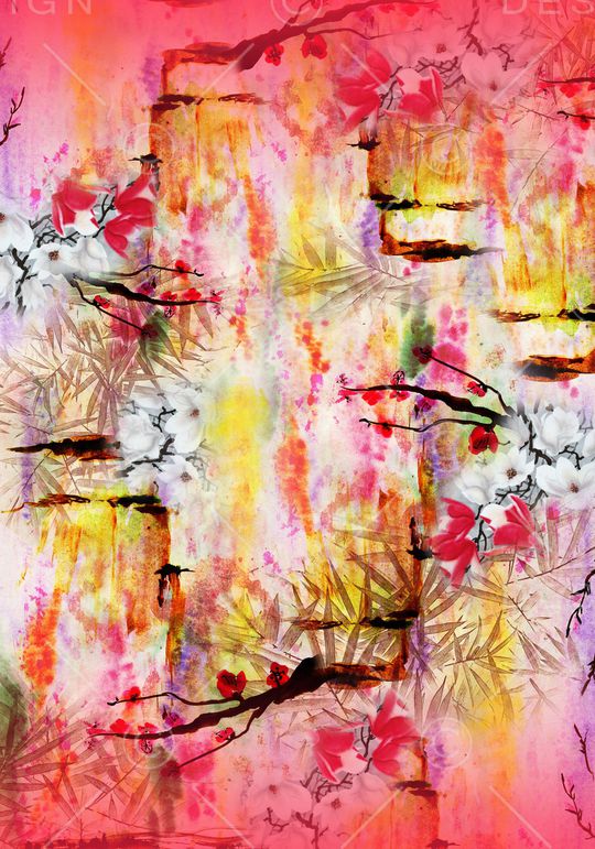 中国风印花华亿平台图片