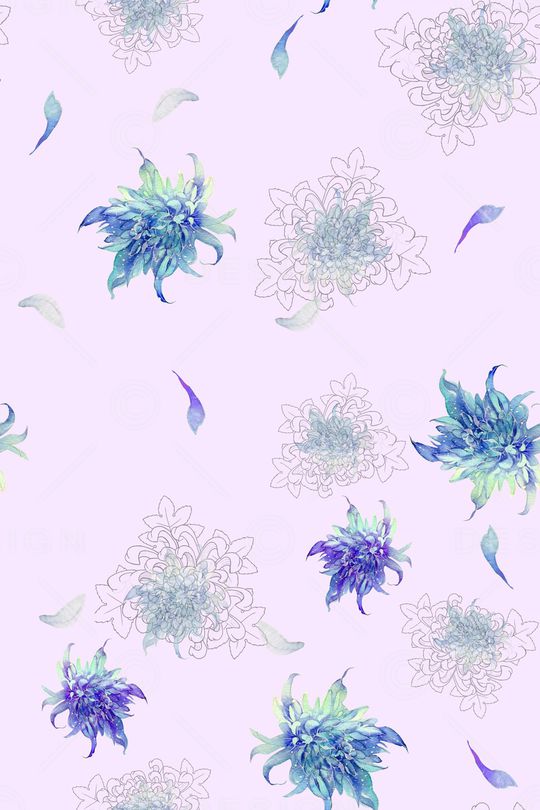 花卉印花华亿平台图片