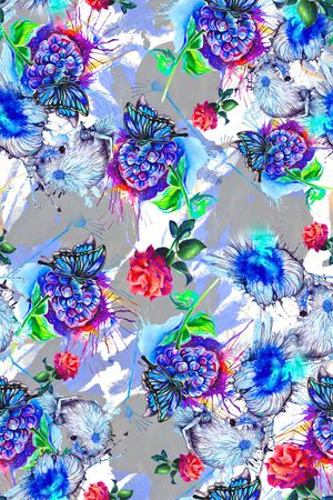 花卉印花华亿平台图片