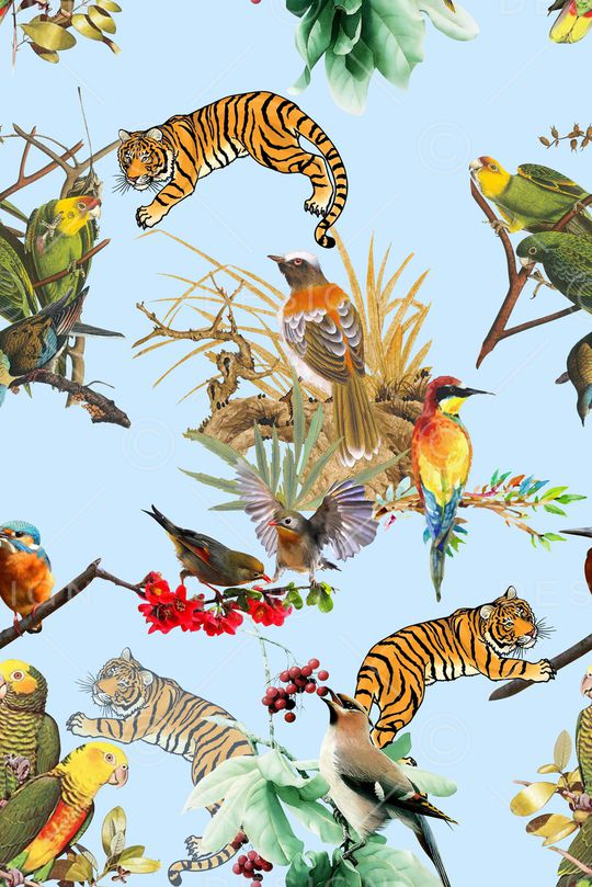 动物花卉印花华亿平台图片