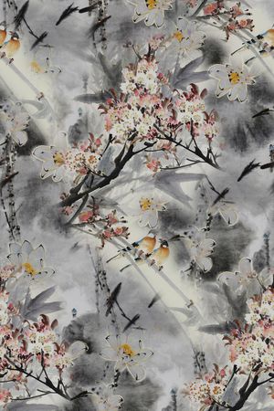 抽象花卉印花华亿平台图片