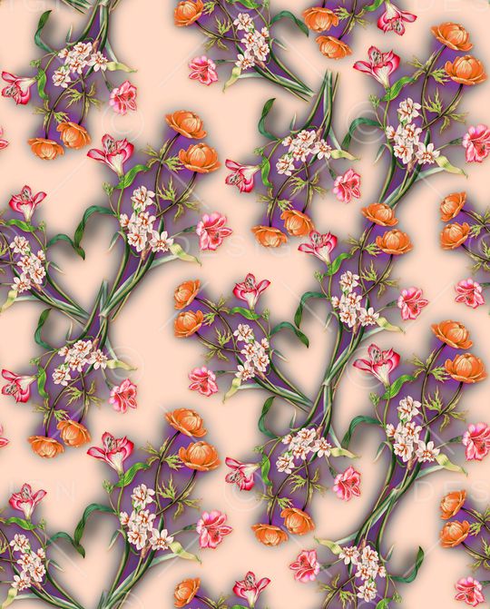 花卉印花华亿平台图片