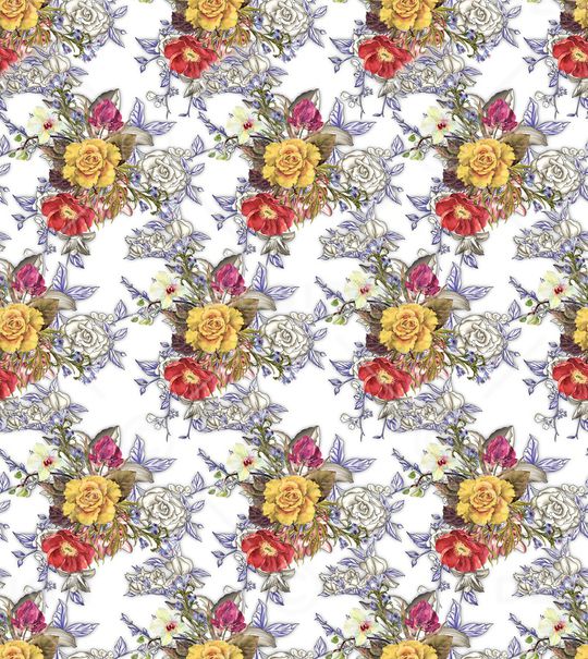 花卉印花华亿平台图片