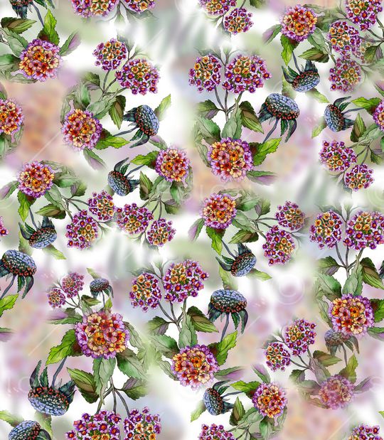 花卉印花华亿平台图片