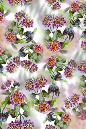 花卉印花华亿平台图片