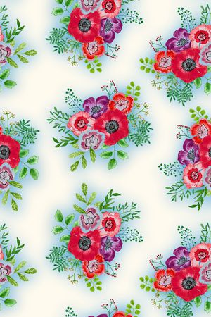 花卉印花华亿平台图片