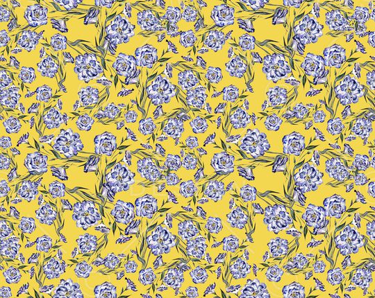 花卉印花华亿平台图片