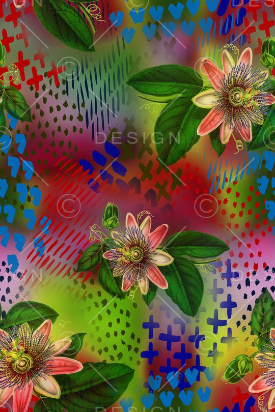 花卉印花华亿平台图片