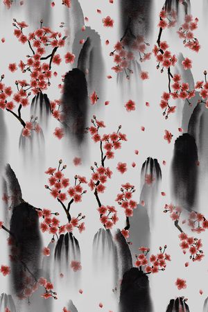 花卉印花华亿平台图片