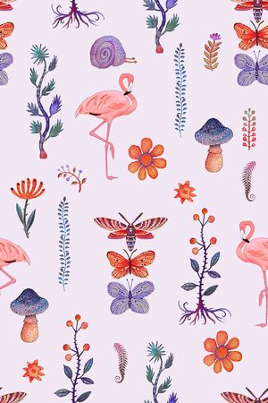 水彩花卉印花华亿平台图片