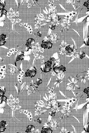 抽象花卉印花华亿平台图片